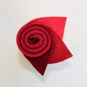 Girella feltro 2 mm rosso, rosso vivo, bordeaux - Cose di Laura creatività in feltro