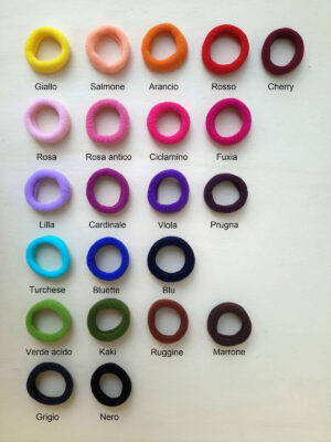 Campionario colori elastici piccoli - Cose di Laura creatività in feltro