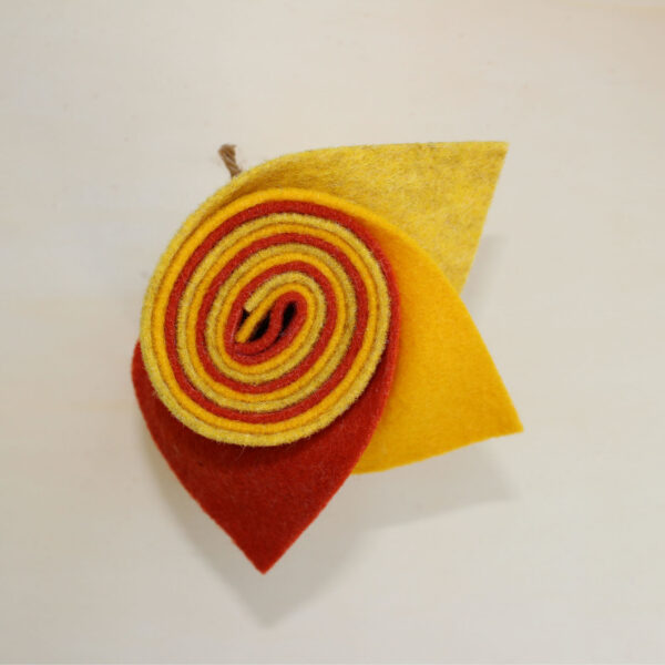 Girella feltro 2 mm giallo, sole e arancio - Cose di Laura creatività in feltro