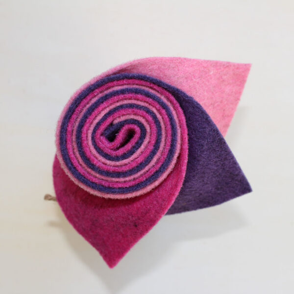 Girella feltro 2 mm rosa, rosa scuro e glicine - Cose di Laura creatività in feltro