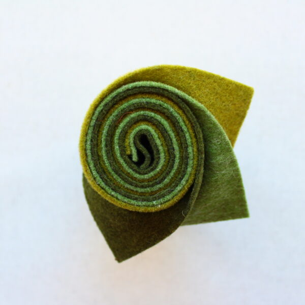 Girella feltro 2 mm erba, pistacchio e muschio - Cose di Laura creatività in feltro