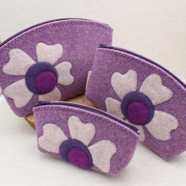 Pochette ortensia con fiore - Cose di Laura creatività in feltro