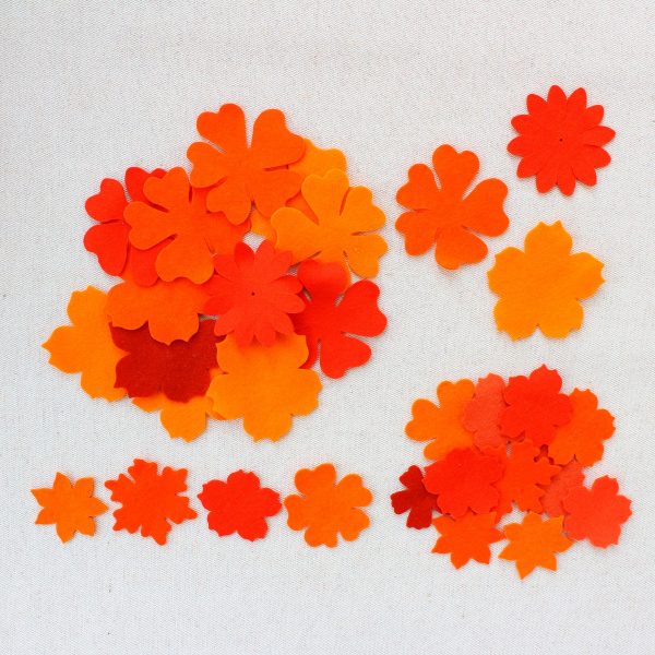 Mix di 30 sagome fiori in pannolenci spessore 1 mm - Cose di Laura creatività in feltro