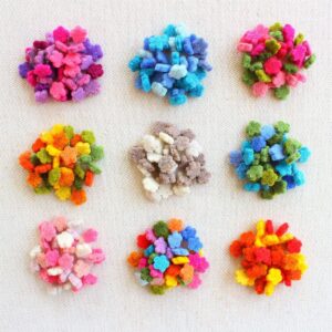 Mix fiorellini mignon in feltro 3 mm - Cose di Laura creatività in feltro