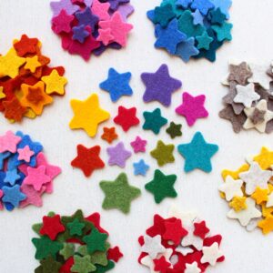 Mix 16 stelle in feltro in 4 misure - Cose di Laura creatività in feltro