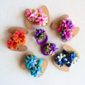 Elastici piccoli fiore - Cose di Laura creatività in feltro