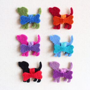 Segnalibri filo con cane labrador e osso in feltro - Cose di Laura creatività in feltro